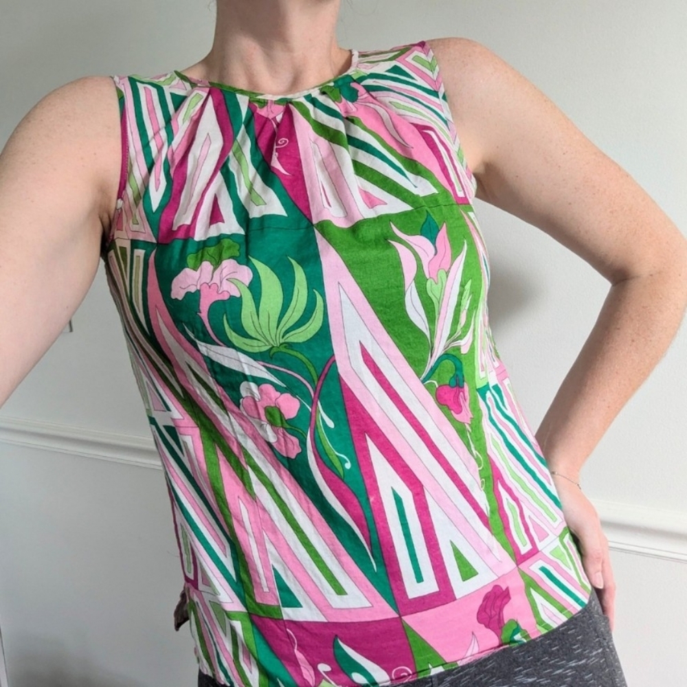 Talbots Retro Floral Tank